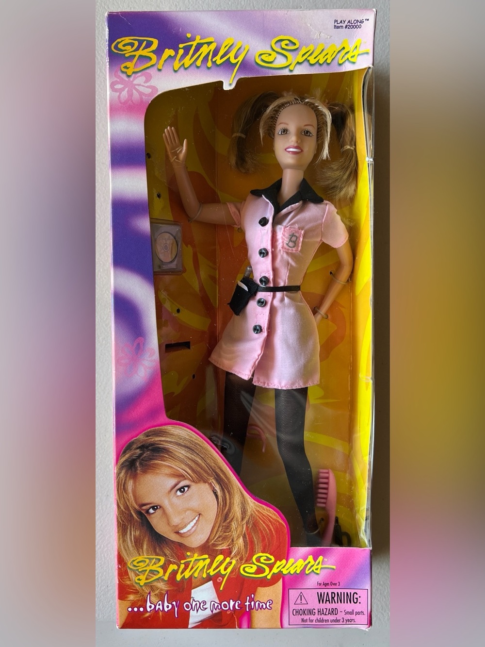 1999 Britney Spears Baby One More Time Doll Play Along #20000 Pink Waitress NEW